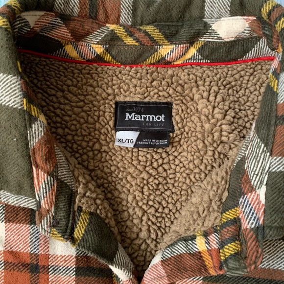 Mens marmot fleece lined long sleeve flannel size xl - Picture 7 of 10